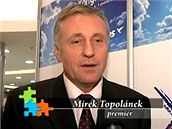 Premiér Topolánek na stránkách internetové televize eStat.cz