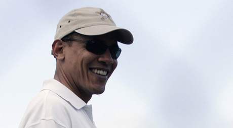 Barack Obama pi golfu