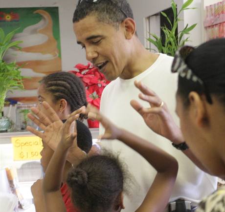 Barack Obama s rodinou na Havaji 