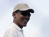 Barack Obama p�i golfu