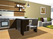 Pt variant obývací kuchyn v novostavb