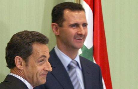 Nicolas Sarkozy s Barem Asadem (6. ledna 2009)