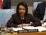 Condoleezza Riceov pi jednn Rady bezpenosti OSN.