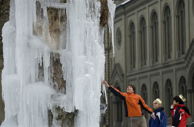 Zamrzlá kana v Bernu (6.1.2009)