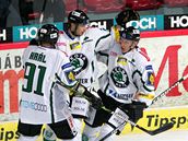 �eské Bud�jovice - Mladá Boleslav, radost host� z druhého gólu.