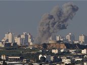 Pásmo gazy po náletech izraelských stíhaek (02. leden 2009)