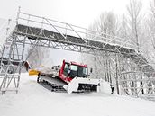 V areálu ve Vesci kone�n� panují pravé zimní podmínky.