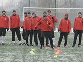 Trénink plzeských fotbalist.
