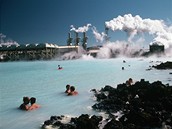 Island, termální koupele u Reykjaviku