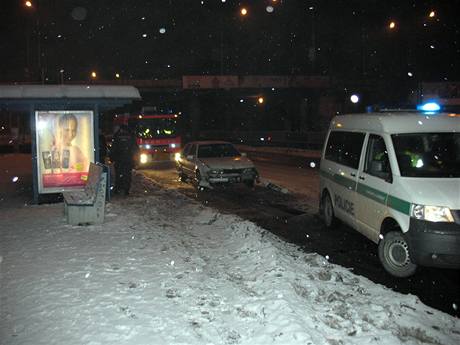 Saab, jeho idi ujdl po plnoci ostravskm policistm.(16.1.2009)