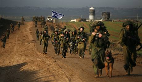Izraelt vojci se vracej z mise v Gaze zpt do vlasti. (18. ledna 2009)
