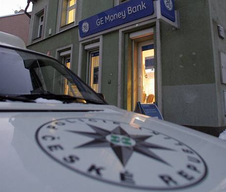 Pepadená poboka GE Money Bank v Chodov na Sokolovsku.