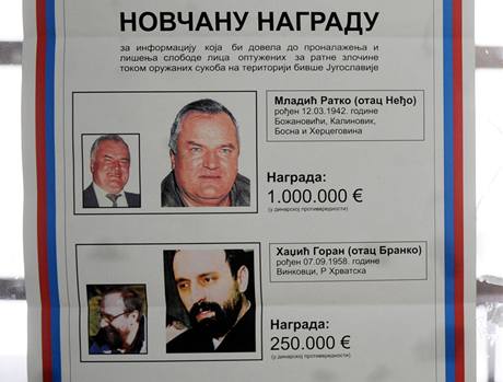 Policie se postarala, e plakáty s Ratko Mladiem visí v Srbsku na kadém rohu.