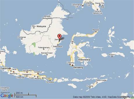 Mapa Borneo