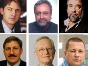 Tvá�e Strany svobodných ob�an� (zleva Petr Mach, Miloslav Bedná�, Benjamin Kuras, Ji�í T. Payne, Jaroslav Bachora, David Hanák)
