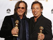 Zlaté glóby 2009 - zpěvák Bruce Springsteen a herec Mickey Rourke