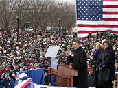 Ve Wilmingtonu ekaly na projev Baracka Obamy tisíce lidí.