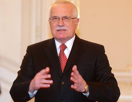 Vclav Klaus pivtal na Hrad nov hejtmany (27.1.2009)