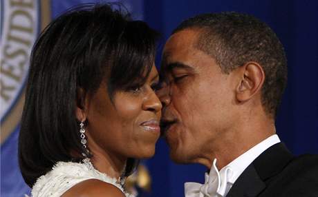 Prezident Barack Obama s prvn dmou Michelle na 