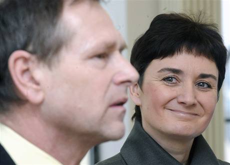 Generál Jií edivý a eurosposlankyn Jana Hybáková, 28. ledna 2009