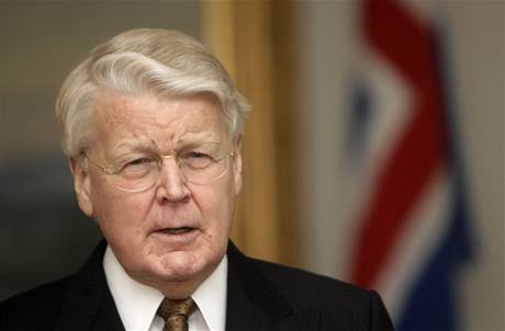 Islandský prezident Ólafur Ragnar Grímsson (27. leden 2009)