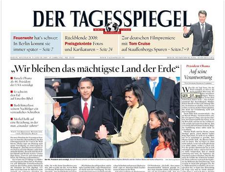 Tituln strana Der Tagesspiegel.