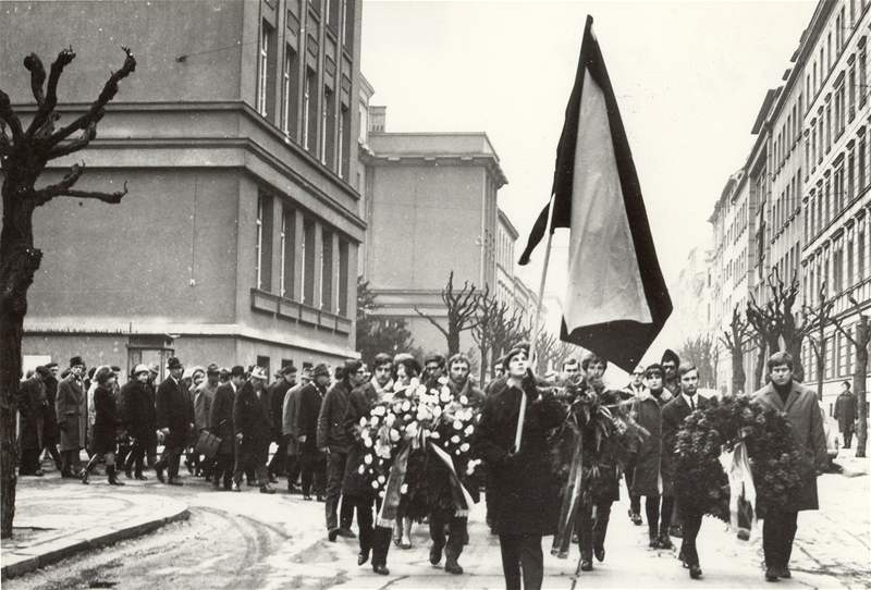 Tryzna za Jana Palacha  FF, leden 1969 