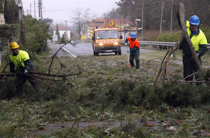 Následky vichice ve Francii. (24. ledna 2009)