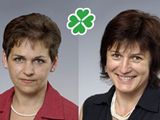 Poslankyně Strany zelených Olga Zubová a Věra Jakubková