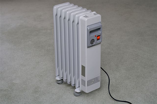 Penosný elektrický radiátor.