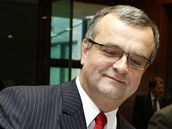 Miroslav Kalousek bhem setkn ministr financ EU. (20. ledna 2009)