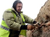 Na stavb� tunelu Blanka pracují i archeologové.