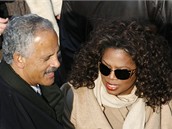 Moderátorka Oprah Winfreyová se svým partnerem Stedmanem Grahamem na inauguraci...
