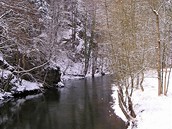 Údolí Peklo u eky Metuje v zim