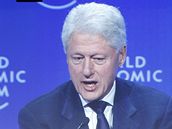 Americký exprezident Bill Clinton pi projevu v Davosu