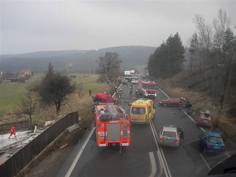 Tragická nehoda mezi u Hrabyn na Opavsku (30.1.2009)