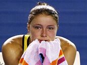 Dinara Safinová pláe po prohe ve finále Australian Open 2009