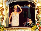 estný host Plesu v opee Ivana Trumpová s maminkou Marií Zelníkovou 