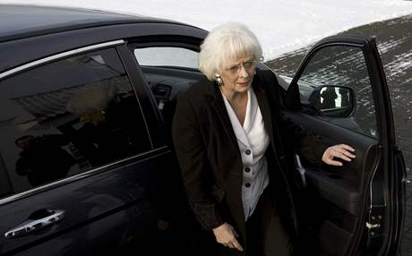 Nová islandská premiérka Johanna Sigurdardottir ped svým jmenováním. (1. února 2009)