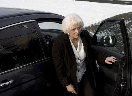 Nová islandská premiérka Johanna Sigurdardottir ped svým jmenováním. (1. února 2009)