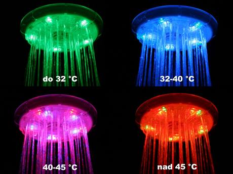 Hi-tech LED sprcha obarví vodu podle její teploty - iDNES.cz