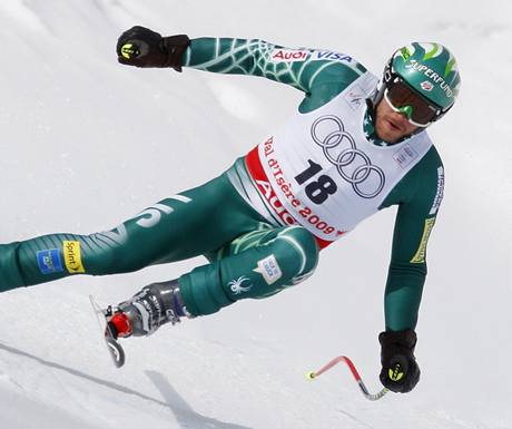 Americký sjezda Bode Miller na MS v alpském lyování ve Val d'Isere