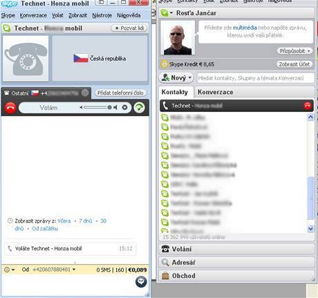 Skype 4.0 nabízí zejména zmnné ovládání