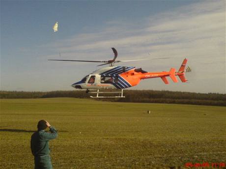 Vrtulník jihomoravských záchraná