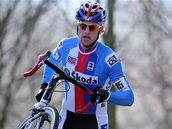 eský cyklokrosa Zdenk tybar na trati mistrovství svta v Hoogerheide