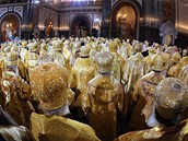 Slavnostní uvedení patriarchy Kirilla do ela ruské pravoslavné církve