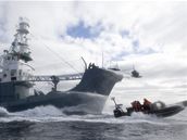 Ekologití aktivisté svádjí na moi bitvu s japonskými velrybái.