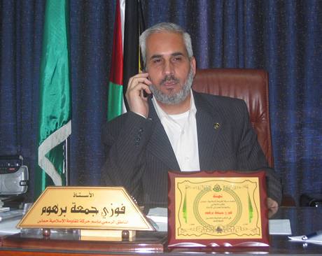 Mluvčí palestinského radikálního hnutí Hamas, Fauzí Barhúm.