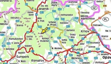 Ve Velk�m sedle v Jesen�k�ch zasypala lavina snowboardistu