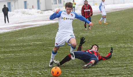 Tomá Marek (Ostrava) v pátelském utkání proti Opav